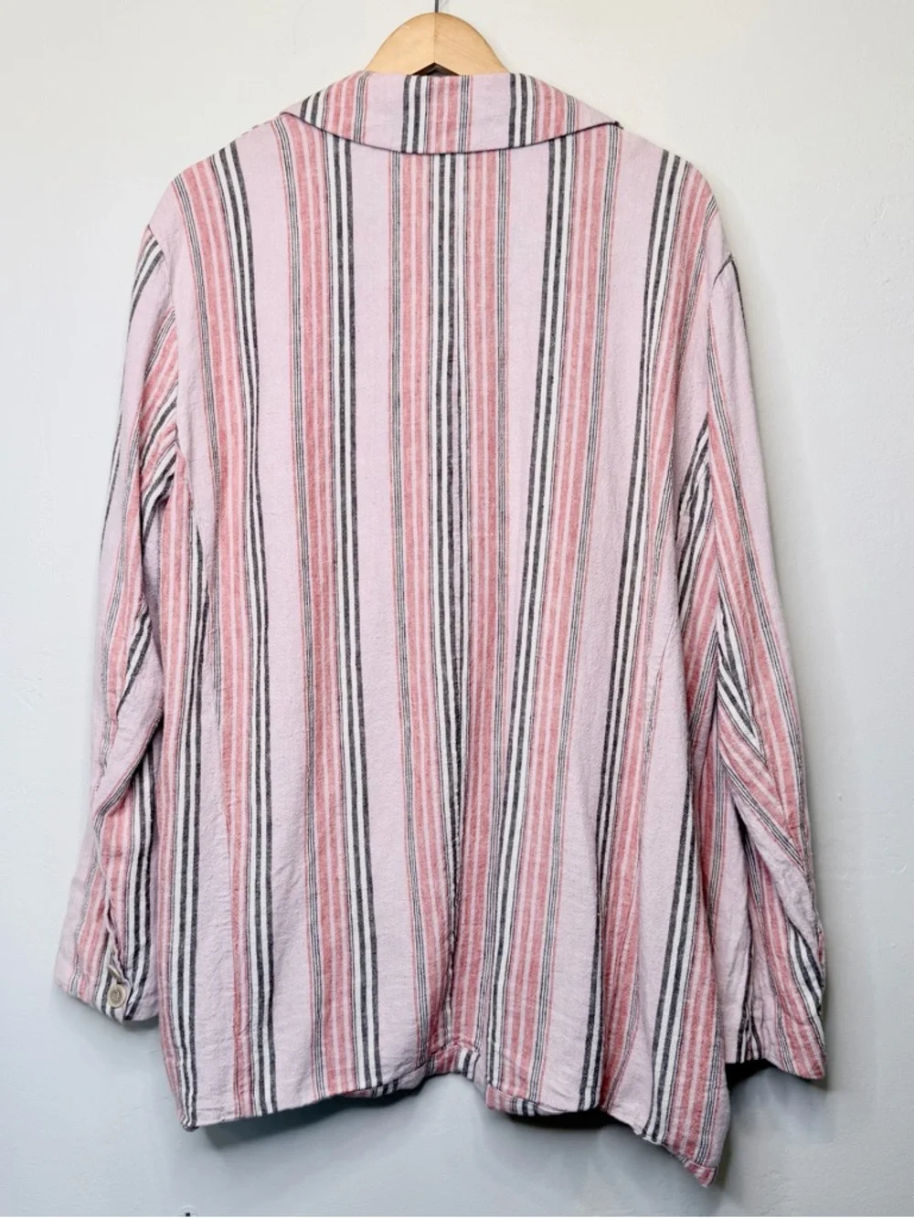 FP | Simply Stripe Hip Pockets Soft Relaxed Oversized Slouchy Blazer Jacket - Picture 4 of 15
